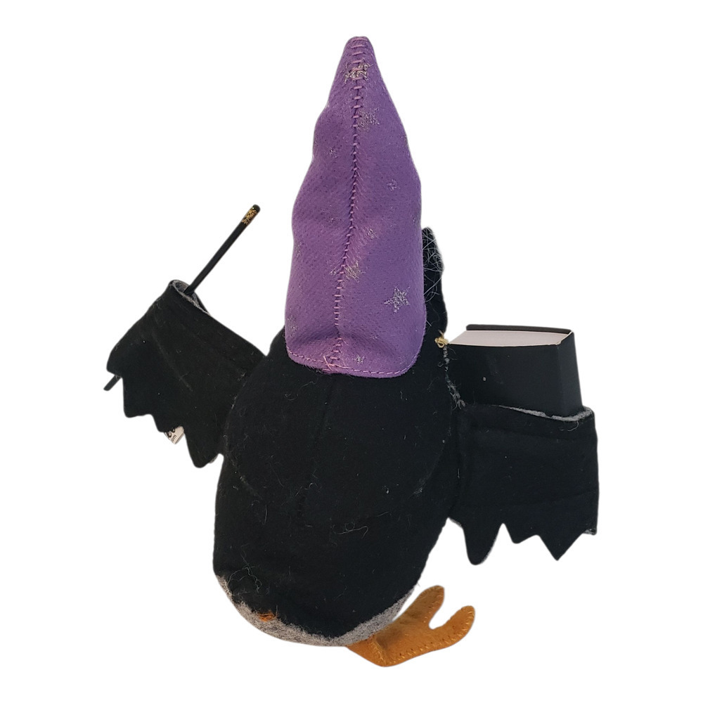 Vintage Annalee Wizard Owl Figurine 2007 Halloween Magic Spells Book & Wand - Picture 4 of 11